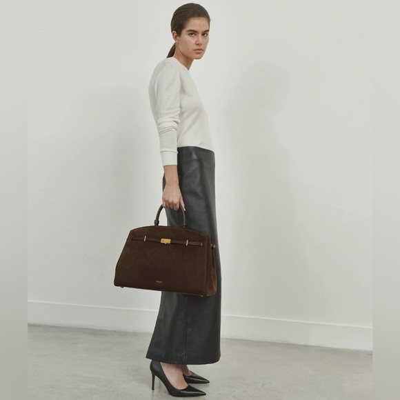 DeMellier Hudson Suede Bag, Large, Mocha Brown - Picture 11 of 12
